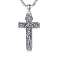 wholesale Cross Necklace 925 Sterling Silver Cross Pendant Christmas Fathers Day Birthday Gifts For Men Gifts For Father Gifts For Dad Brother Husband Son -style_name:B05 Jesus Cross IV