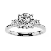 TOUPOP 10k/14k/18k Gold Moissanite Personalized Engraved Name Wedding Rings-style_name:F Moissanite Ring
