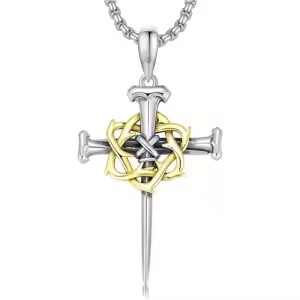 B02 Nail Cross Silver & Gold