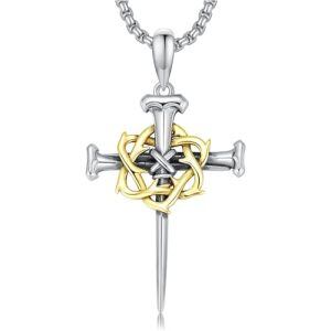 B02 Nail Cross Silver & Gold