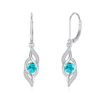 wholesale Infinity Birthstone Earrings For Women 925 Sterling Silver Birthstone Earrings Love Infinity Jewelry Birthday Anniversary Christmas Gifts For Her Girlfriend Wife -color_name:12-Dec.-Topaz