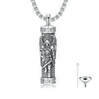 wholesale TOUPOP Saint Urn Necklace For Men Women, 925 Silver Sterling Religion Urn Pendant Cremation Jewelry For Ashes Necklace Memorial Keepsake Jewelry Gifts For Men Father Son -style_name:A00-St Michael
