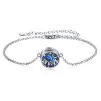 wholesale TOUPOP Keepsake Urn Bracelets For Ashes Sterling Silver Cremation Jewelry Urns Keepsake Bracelet Jewelry -color_name:2-Abalone Shell Mountain Range