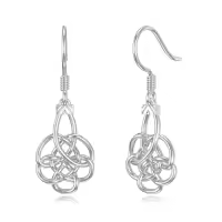 TOUPOP 925 Sterling Silver Celtic Knot Dangle Drop Earrings Irish Jewelry Gifts-style_name:Celtic - 03
