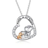 wholesale Animal Necklace 925 Sterling Silver Animal Pendant Women Jewelry Christmas Gifts For Women -style_name:Elephant