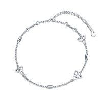 wholesale TOUPOP Womens Anklet 925 Sterling Silver Beaded Celtic Infinity Butterfly Anklet Bracelet Dainty Ankle Adjustable 11" Ankle Jewelry Gifts For Women Summer Beach Birthday Graduation Holiday Gift -style_name:Celtic Knot Anklet