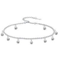 wholesale TOUPOP 925 Sterling Silver Ankle Bracelets For Women Adjustable Anklet Elegant Foot Jewelry Birthday Gift For Her Wife Mom Girlfriend -style_name:bead anklet