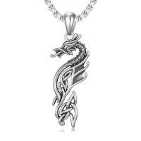 wholesale Animal Necklace 925 Sterling Beast Pendant Irish Celtic Knot Necklace Pendant Fathers Day Birthday Christmas Gifts For Men -style_name:Z-Dragon necklace