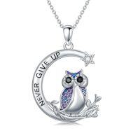 wholesale TOUPOP Heart Annimal Necklaces Sterling Silver Dog/horse/owl Necklace For Women Anniversary Birthday Christmas Gift For Sister Girlfriend Wife Mom -style_name:Owl B