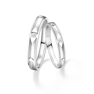 B Wedding Ring Set