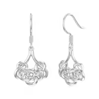 TOUPOP 925 Sterling Silver Celtic Knot Dangle Drop Earrings Irish Jewelry Gifts-style_name:Celtic - 04