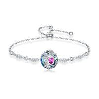 wholesale TOUPOP Tree Of Life Birthstone Bracelet 925 Sterling Silver Family Tree Austrian Crystal Jewelry Anniversary Birthday Christmas Gifts For Women Wife Girlfriend Her -color_name:10-Oct-Pink Tourmaline