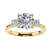 wholesale TOUPOP Personalized Moissanite Wedding Rings For Women 10k/14k/18k Solid Gold Engraved Name Round Cut Moissanite Engagement Rings Anniversary Valentines Day Christmas Gifts For Her Wife -style_name:E Moissanite Ring