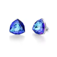 TOUPOP Sterling Silver Crystal Birthstone Stud Earrings for Women-color_name:09-Sept-Sapphire