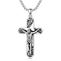 wholesale Cross Necklace For Men Women 925 Sterling Silver Celtic/crucifix/nail/fish Hook Cross Pendant With Stainless Steel Chain Faith Jewelry Gift For Father Son Brother Husband -color_name:E04-Crucifix