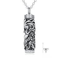 wholesale TOUPOP Tree Of Life Urn Necklaces For Ashes, Cylinder Bar Urn Necklace Sterling Silver Family Tree Keepsake Necklace For Ashes Memorial Cremation Jewelry For Ashes Gifts For Women Mom Sister -style_name:Tree of Life Mother and 1 Child