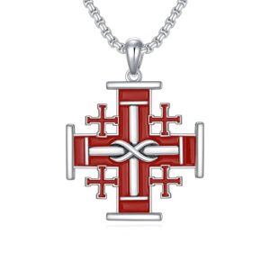 K Jerusalem cross Red