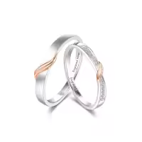 TOUPOP Sterling Silver D VVS1 Moissanite Wedding Ring Sets For Couples-color_name:C Moissanite Wedding Ring Set