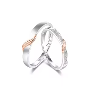 C Moissanite Wedding Ring Set