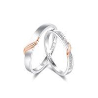 wholesale TOUPOP Personalized Wedding Ring Sets For Him And Her 925 Sterling Silver D Color Vvs1 Moissanite Wedding Band Set For Couples Engagement Rings Set Christmas Valentines Day Gift For Wife Girlfriend -color_name:C Moissanite Wedding Ring Set