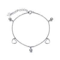 wholesale Anklets For Women 925 Sterling Silver Heart Bead/circle/heartbeat Anklets Adjustable Foot Ankle Bracelets Jewelry Gifts For Women Christmas Birthday -style_name:Heart Bead Anklet