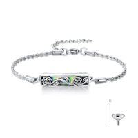 wholesale TOUPOP Urn Bracelet For Ashes 925 Sterling Silver Abalone Shell Sunflower/butterfly/turtle Cremation Jewelry For Ashes Keepsake Pendant Locket Bracelet For Women Christmas Gifts -style_name:Rose Flower Urn Bracelet