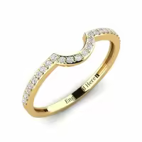 TOUPOP 10k/14k/18k Solid Gold Moissanite Personalized Engagement Ring-style_name:D Moissanite