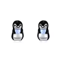 TOUPOP 925 Sterling Silver Stone Stud Earrings For Women-style_name:Penguin Earrings