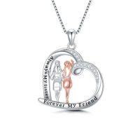 wholesale Sister Christmas Gifts From Sister 925 Sterling Silver Sisters Necklace Friendship Pendant Jewelry Birthday Christmas Gifts For Women Best Friend -style_name:9-Sister Necklace