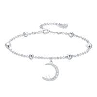 wholesale TOUPOP 925 Sterling Silver Bracelets For Women Adjustable Star Charm Bracelet Elegant Jewelry Christmas Gift For Wife Mom Girlfriend -style_name:Moon Star Bead Bracelet