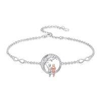 wholesale TOUPOP Christmas Gifts For Sister From Sister 925 Sterling Silver Heart Bracelet My Friend Friendship Sisters Bracelets Jewelry Gifts For Women -style_name:Round 2 Sisters