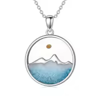 TOUPOP 925 Sterling Silver Mustard Seed Cross Necklace Christian Faith Jewelry-style_name:Round