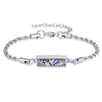 wholesale Urn Bracelet For Ashes 925 Sterling Silver Abalone Shell Tree Of Life/dragonfly/butterfly/sunflower Cremation Jewelry For Ashes Keepsake Pendant Locket Bracelet For Women Mom -style_name:Hummingbird