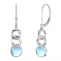 TOUPOP Sterling Silver Moonstone Infinity Dangle Earrings-style_name:5-Infinity