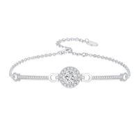 wholesale TOUPOP 925 Sterling Silver Ankle Bracelets For Women Adjustable Anklet Elegant Foot Jewelry Birthday Gift For Her Wife Mom Girlfriend -style_name:B-Cubic Zirconia