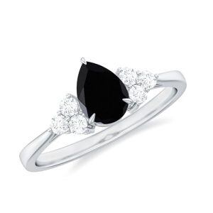 B Black Onyx Moissanite Ring