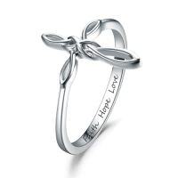 wholesale Infinity Cross Ring 925 Sterling Silver Celtic Knot Ring Irish Christian Jewelry Christmas Gifts For Women -style_name:Size-6