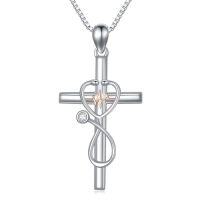 wholesale Gifts For Nurse 925 Sterling Silver Stethoscope Cross Necklace Nurses Birthstone Jewelry Nursing Themed Medicine Nurses Day Christmas Gifts Doctor Medical Student Rn -color_name:04-April-Synthetic Diamond
