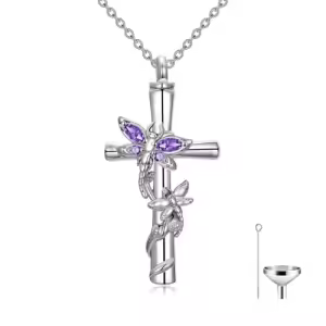Dragonfly Cross Urn-Feb