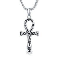wholesale Stainless Steel Cross/dog Tag/skull/dragon Pendant Necklace Birthday Gifts For Men -style_name:cross Ⅴ