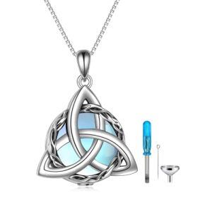 2-Celtic Knot Urn Necklace(Moonstone)