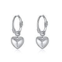 wholesale TOUPOP Sterling Silver Huggies Hoop Earrings For Women Hypoallergenic Cartilage Heart Star Dangle Drop Earrings Everyday Jewelry For Women -style_name:Heart 2