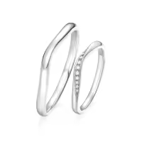 TOUPOP 925 Sterling Silver/10k/14k/18k Gold Moissanite Couples Rings Set-style_name:B Wedding Ring Set