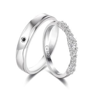 A Moissanite Wedding Ring Set