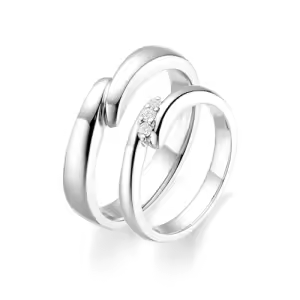 C Wedding Ring Set