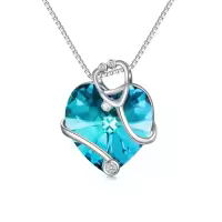 TOUPOP Sterling Silver Crystal Stethoscope Necklace Nursing Jewelry Gifts-color_name:12-December