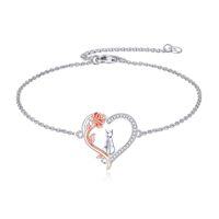 wholesale TOUPOP Christmas Gifts Cute Animal Bracelet For Women 925 Sterling Silver Animal Jewelry Brithday Christmas Gift -style_name:Cat