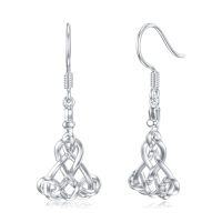 wholesale TOUPOP Celtic Earrings 925 Sterling Silver Celtic Knot Dangle Drop Earrings Irish Vintage Celtic Jewelry Gifts For Women Birthday Anniversary -style_name:05-Celtic