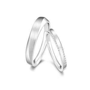 D Wedding Ring Set