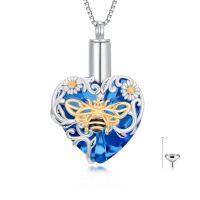wholesale Urn Necklaces For Ashes 925 Sterling Silver Butterfly/dragonfly/hummingbird/bee Cremation Necklace Pendant Keepsake Necklace Memorial Jewelry Christmas Gifts For Women -style_name:Bee Urn Necklace